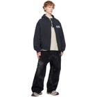 Balenciaga Black Masking Tape Oversized Zip-Up Hoodie