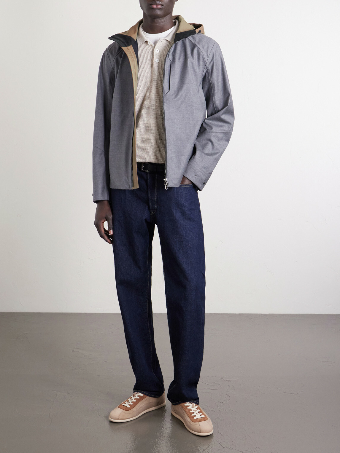 SEASE - Summer Balma Virgin Wool Hooded Jacket - Gray