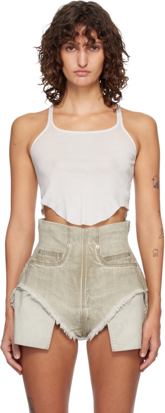 Photo: Rick Owens DRKSHDW Off-White Temple Basic Cropped Tank Top