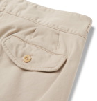Rubinacci - Manny Pleated Stretch-Cotton Twill Shorts - Men - Sand