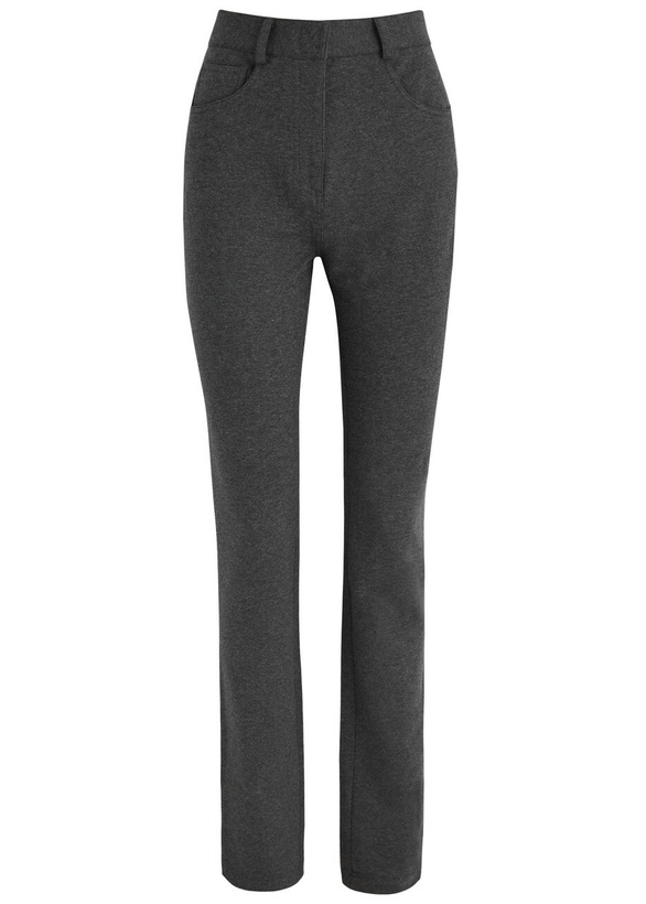 Photo: Norma Kamali Belted Stretch-cotton Trousers Dark Grey