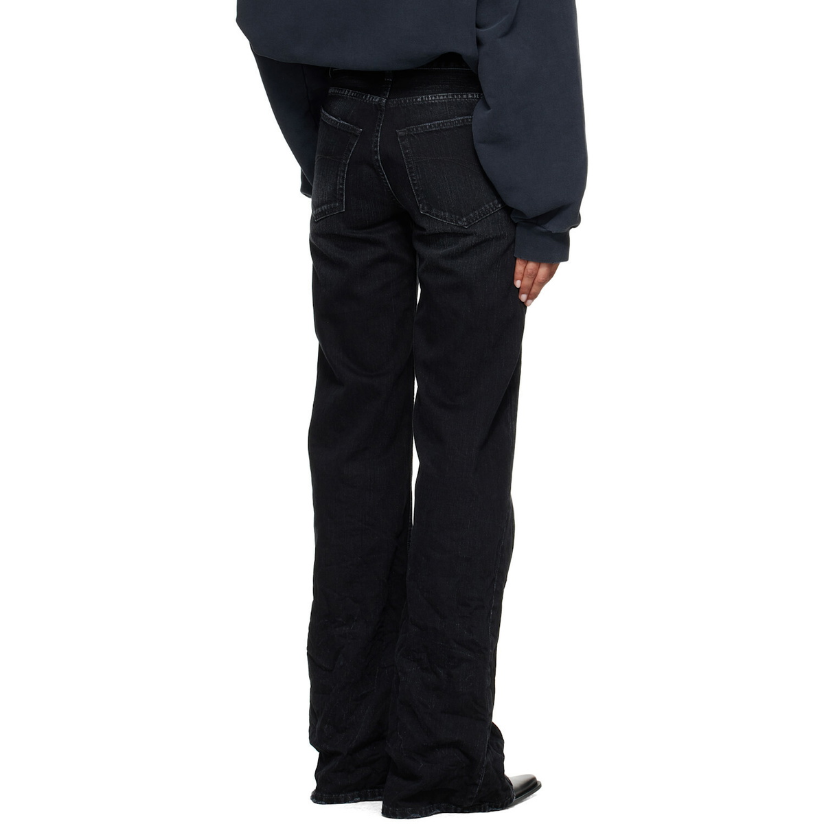 Balenciaga Black Wide Leg Jeans