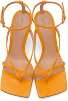 Bottega Veneta Orange Stretch Heeled Sandals