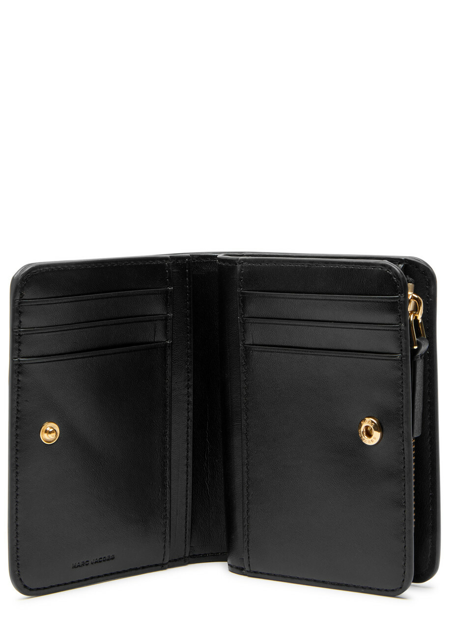 Marc Jacobs Designer Plaque Leather Wallet - Black - One Size