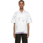 Jacquemus White Flip Flop Print La Chemise Jean Short Sleeve Shirt