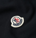 Moncler - Slim-Fit Logo-Appliquéd Cotton-Piqué Polo Shirt - Navy