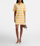 Prada Striped cotton piqué minidress