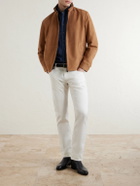 Canali - Suede Harrington Jacket - Brown