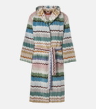 Missoni Eva Zigzag hooded cotton terry bathrobe