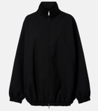 The Frankie Shop Baxter oversized pinstripe blouson jacket