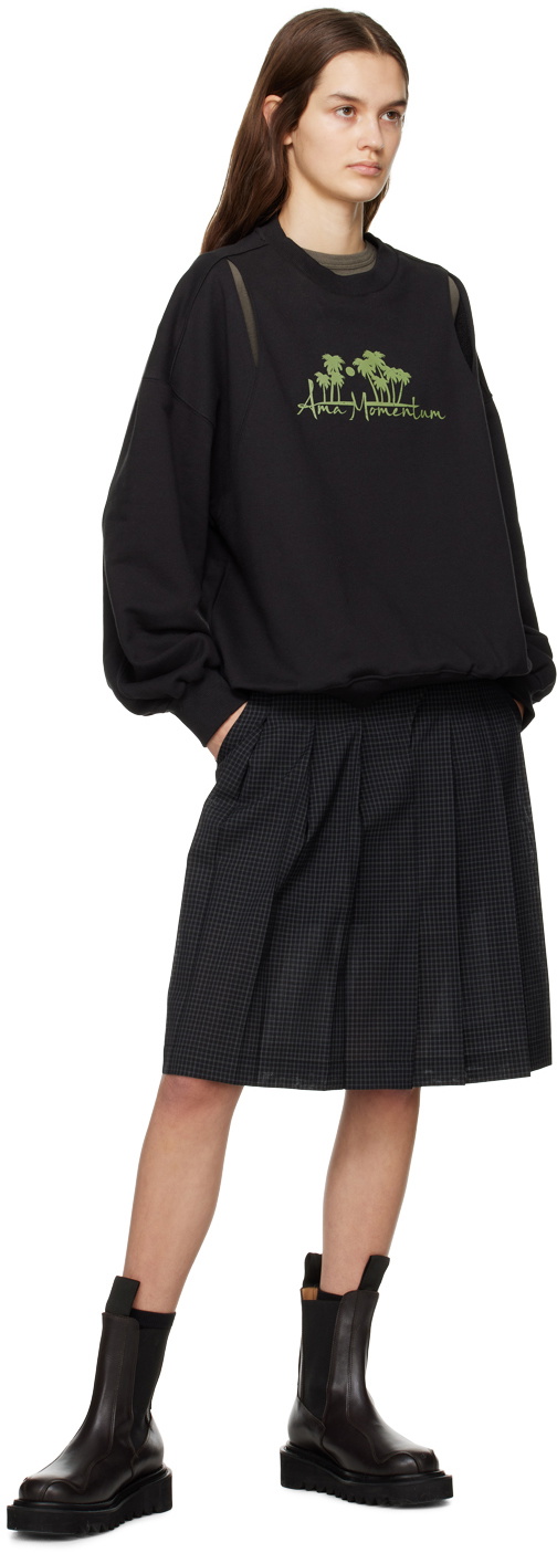 J KOO Black 'Ama Momentum' Sweatshirt