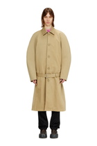 Diesel Trench coat with cocoon sleeves - Leather jackets Mens in Brown