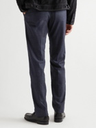 Incotex - Slim-Fit Tapered Prince of Wales Checked Wool-Blend Trousers - Blue