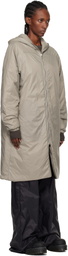 Rick Owens DRKSHDW Taupe Concordians Sealed Windbreaker Coat