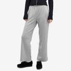 DONNI. Women's Baby Rib Scallop Pant in Heather Grey