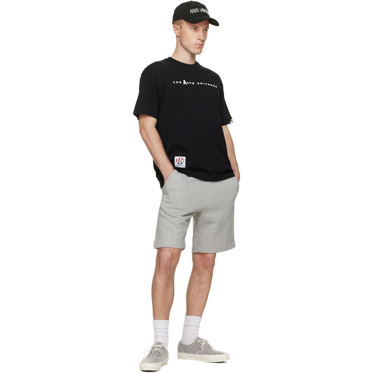 AAPE by A Bathing Ape Black 'AAPEUNVS' T-shirt