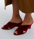 Le Monde Béryl Luca velvet wedge mules