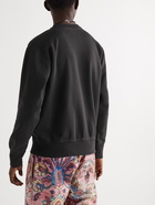 Isabel Marant - Logo-Flocked Cotton-Blend Jersey Sweatshirt - Black