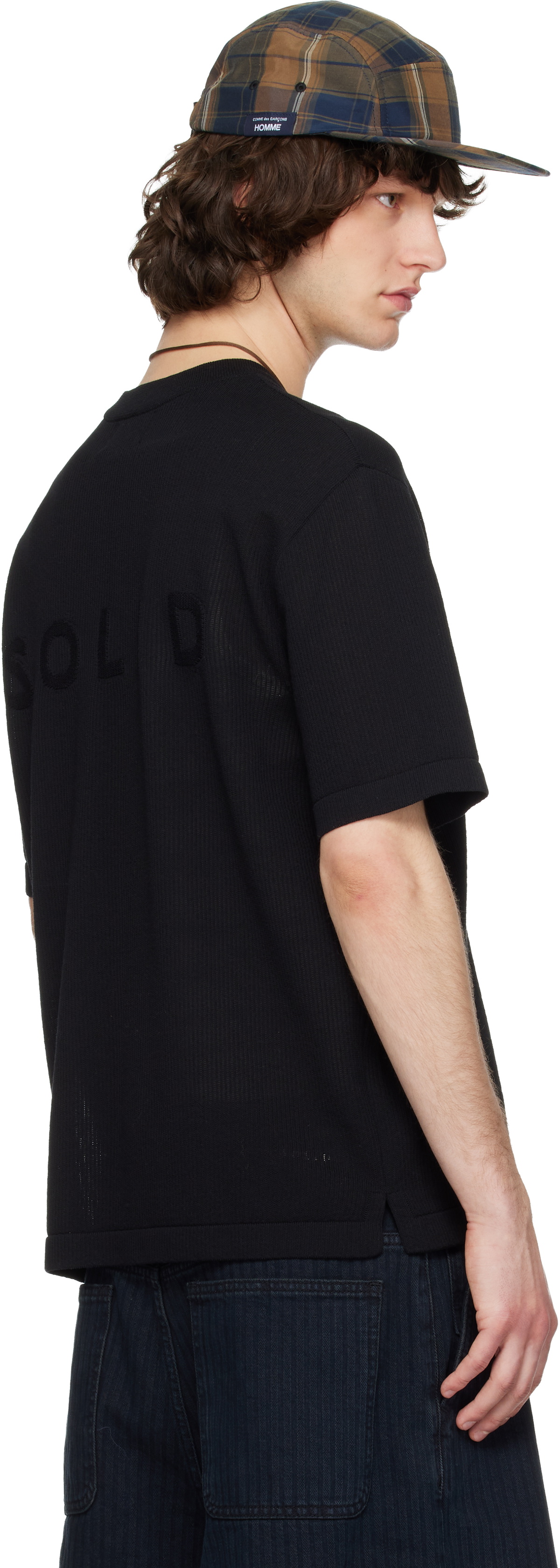 Solid Homme Black Knit T-shirt