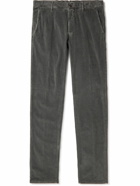 Incotex - Tapered Cotton-Blend Corduroy Trousers - Gray