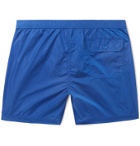 Moncler - Slim-Fit Mid-Length Logo-Appliquéd Swim Shorts - Blue