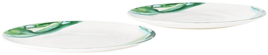 1882 Ltd. White & Green Jenny Dinner Plate Set