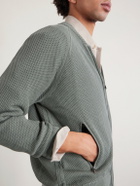 PIACENZA 1733 - Slim-Fit Honeycomb-Knit Cotton Bomber Jacket - Green