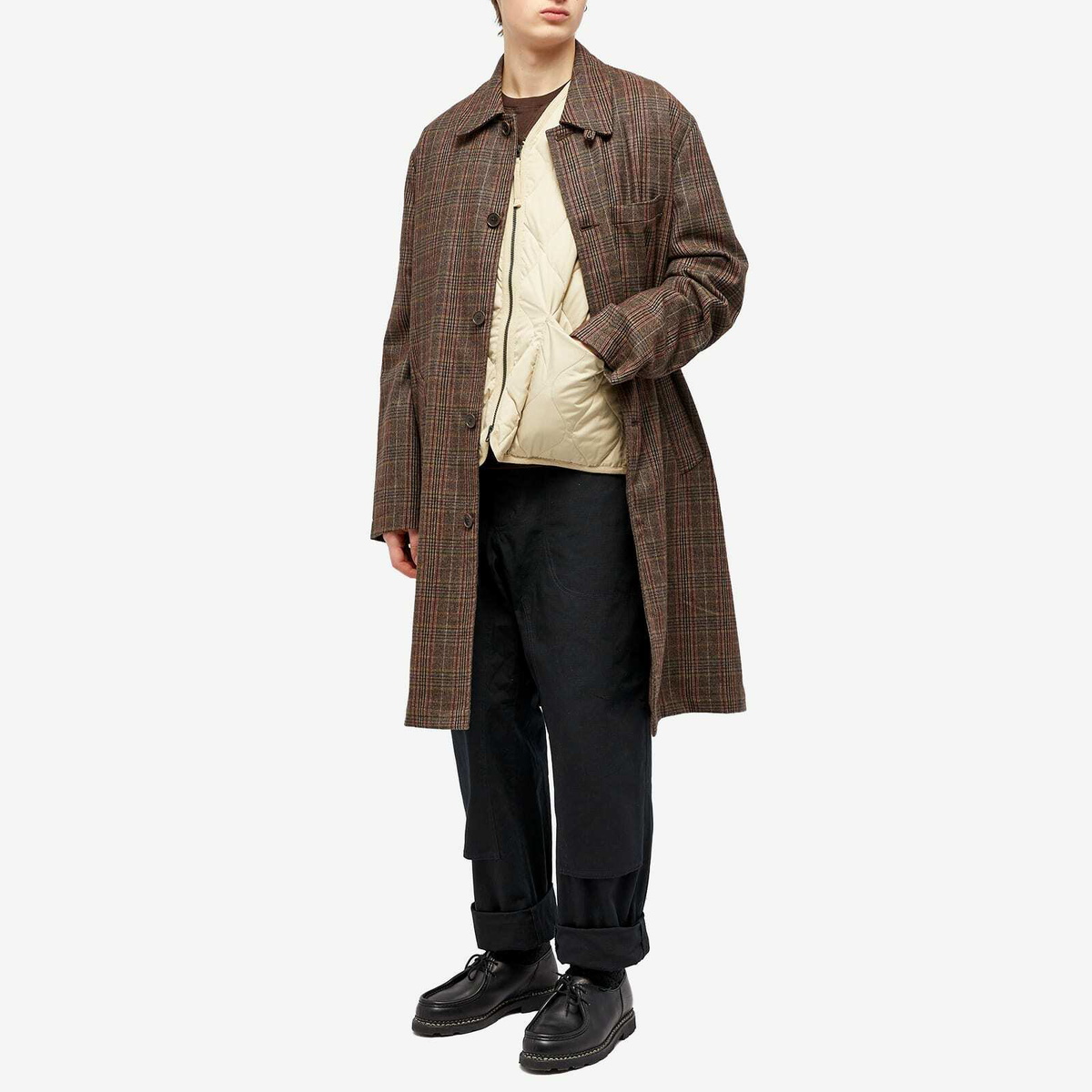 Taion Men's Military Zip Down Vest in Cream