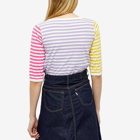 Beams Boy Women's cm Stripe 3/4 Sleeve T-Shirt in Crazy