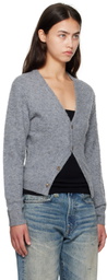 R13 Gray Split Hem Cardigan