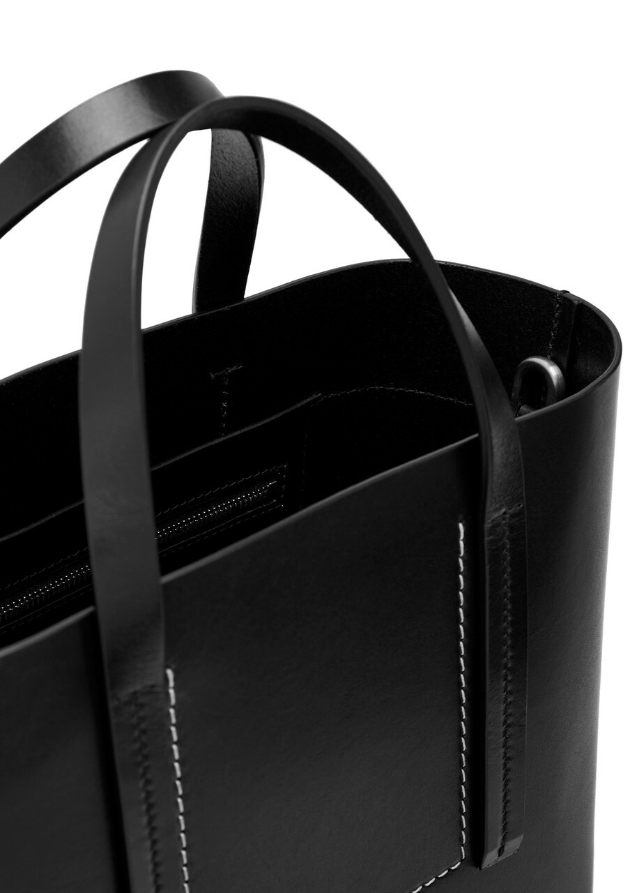 Rick Owens Shopper Small Leather Tote bag - Black - One Size