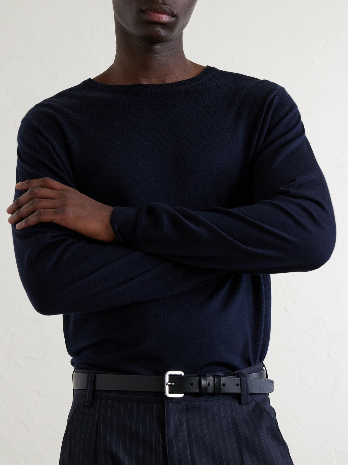 William Lockie - Merino Wool Sweater - Blue