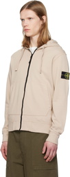 Stone Island Beige 6100061 Organic Cotton Fleece Hoodie