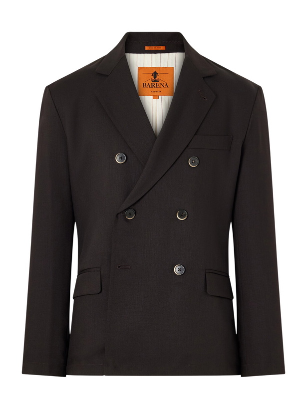 Photo: Barena - Double-Breasted Virgin Wool-Gabardine Blazer - Brown