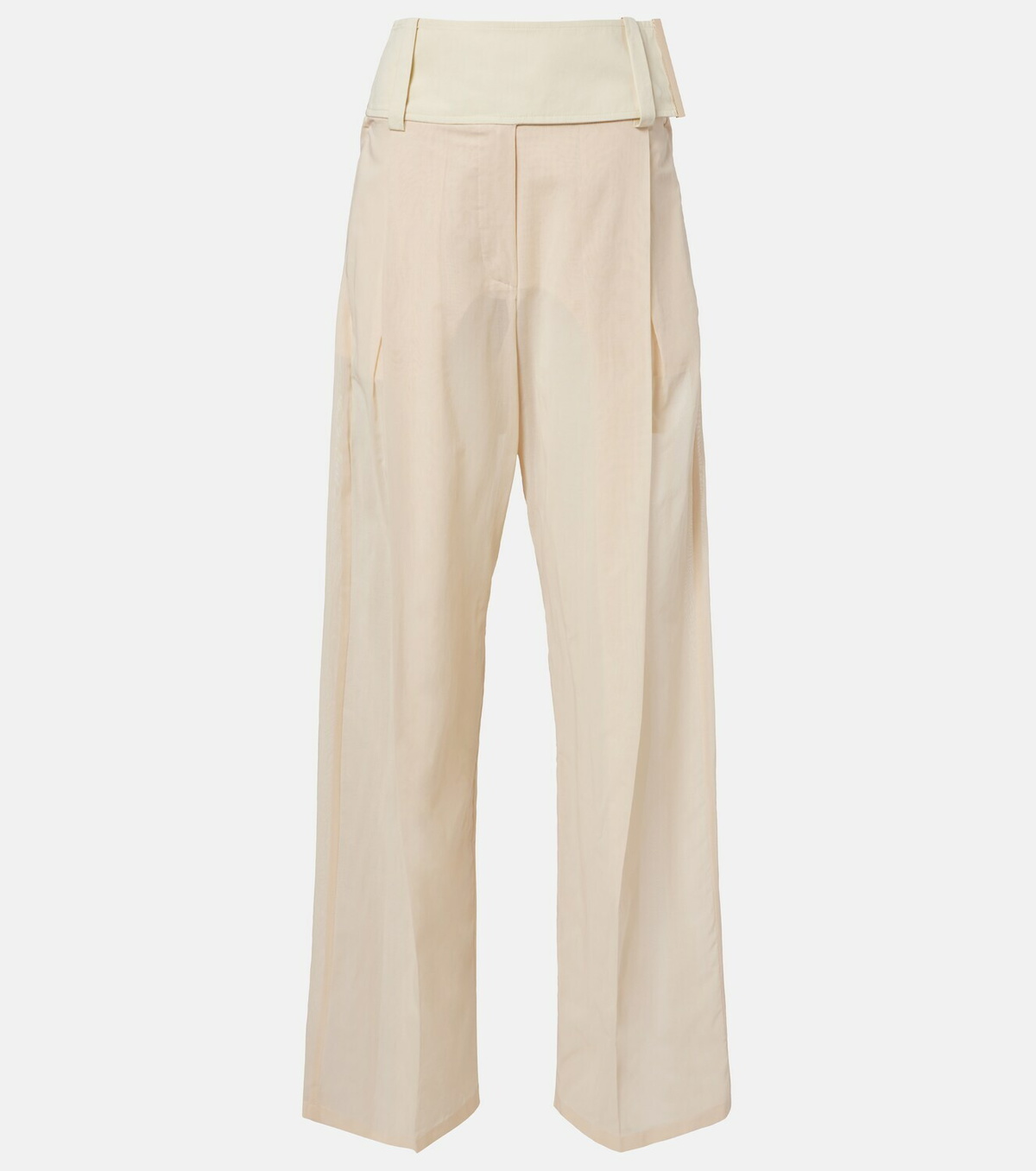 Sportmax Ferito cotton voile wide-leg pants