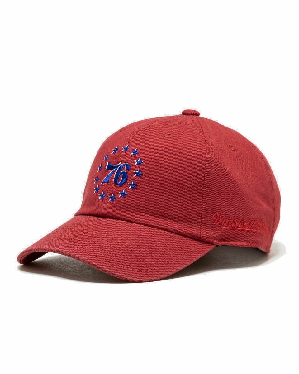 Photo: Mitchell & Ness Nba Golden Hour Glaze Strapback Hwc Philadelphia 76 Ers Red - Mens - Caps