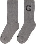 VETEMENTS Gray Biker Cross Socks