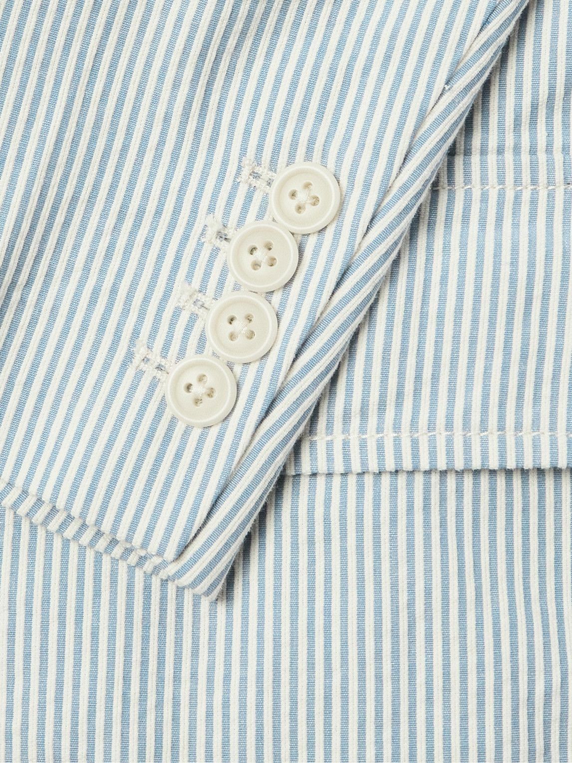 Alex Mill - Mill Striped Cotton-Seersucker Blazer - Blue