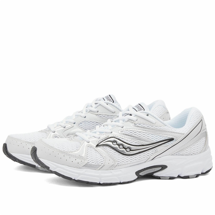 Photo: Saucony Ride Millennium Sneakers in White/Silver