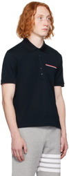 Thom Browne Navy Patch Pocket Polo