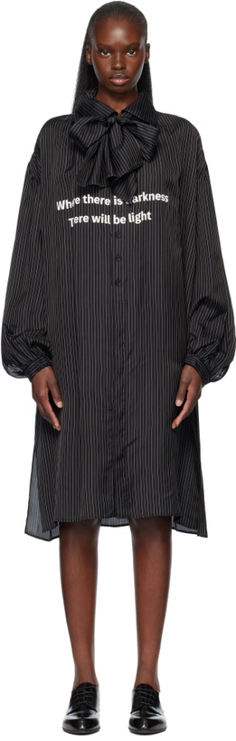 Photo: YOHJI YAMAMOTO Black Message Scarf Shirt