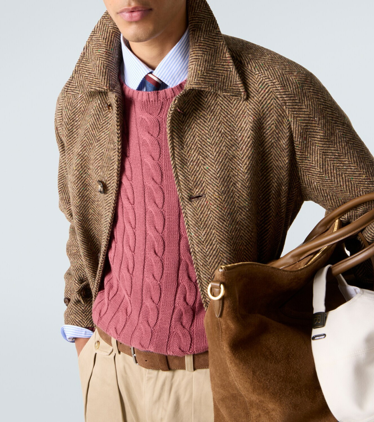 Polo Ralph Lauren Herringbone wool tweed coat Polo Ralph Lauren