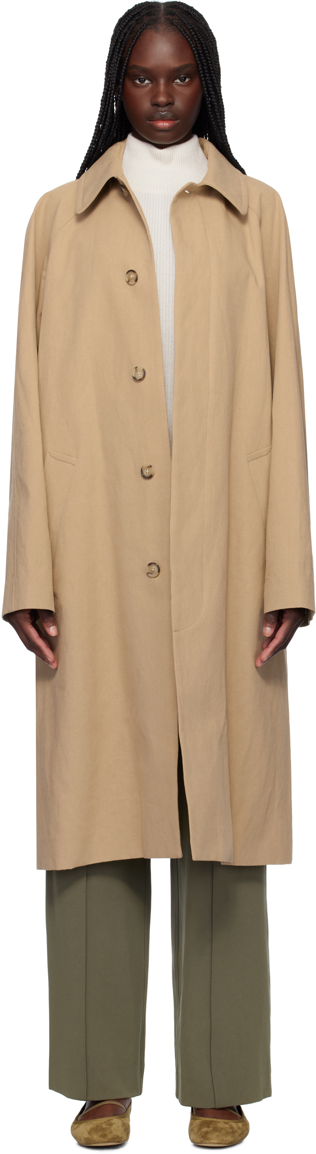 Beige Edouard Trench Coat by A.P.C. on Sale