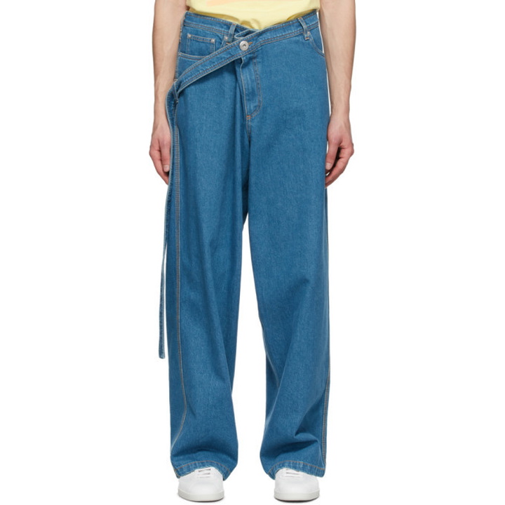 Photo: Lanvin Blue Large Belted Jeans