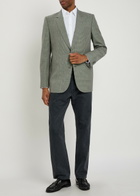 Valentino Garavani Houndstooth Wool Blazer Grey