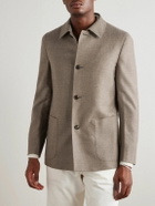 Caruso - Brushed-Wool Overshirt - Brown