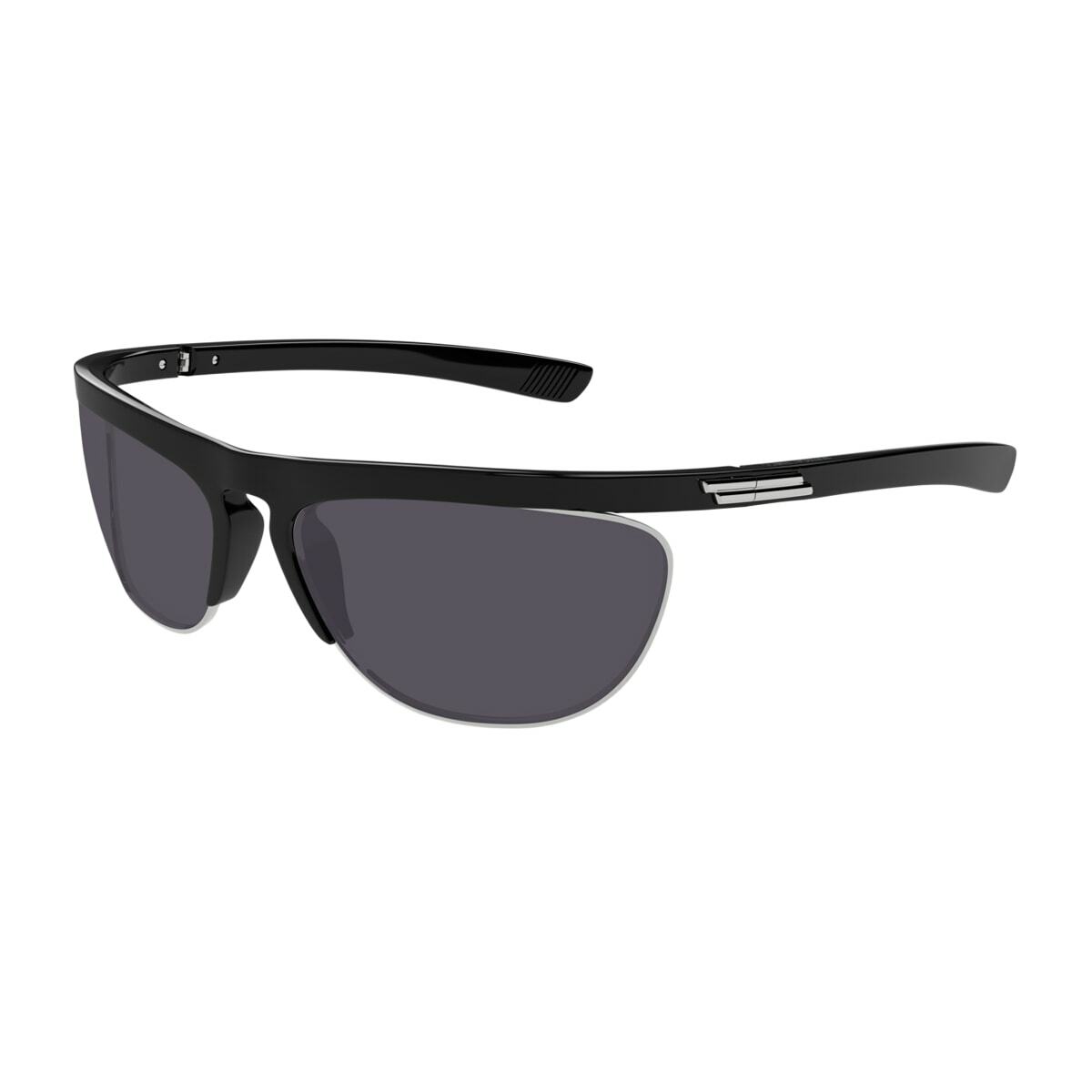Bottega Veneta Eyewear Bottega Veneta Bv1348s Linea Speed Rectangular 001 Black Grey Sunglasses
