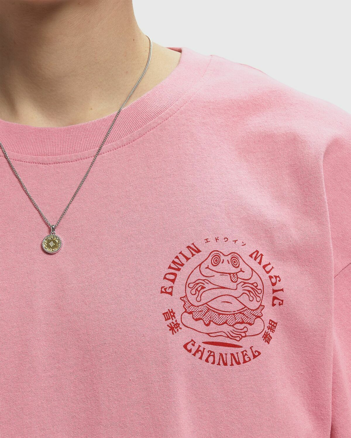 Edwin Edwin Music Channel Tee pink Mens Shortsleefe