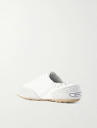 SAINT LAURENT - Lewis Suede and Full-Grain Leather Sneakers - White