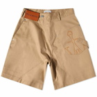 JW Anderson Men's Twisted Chino Short in Beige